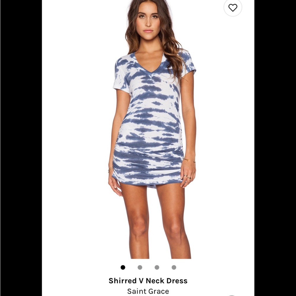 Saint Grace | Shirred V Neck Dress Coverup | P(XS)